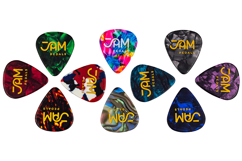 10 x JAM guitar picks in pouch