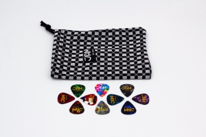 10 x JAM guitar picks in pouch image 1